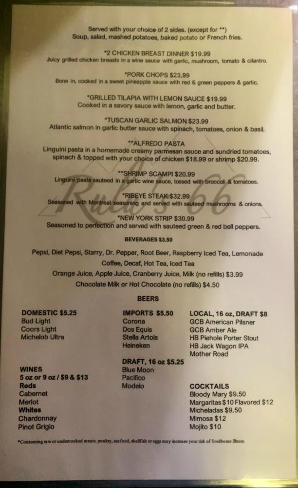Rulu's 66 Bar and Grill Menu image 4